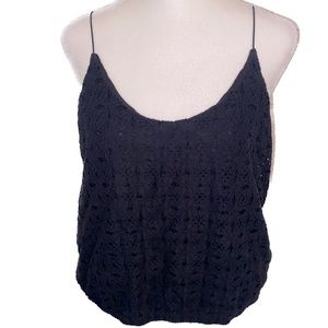 Express black eyelet tank top